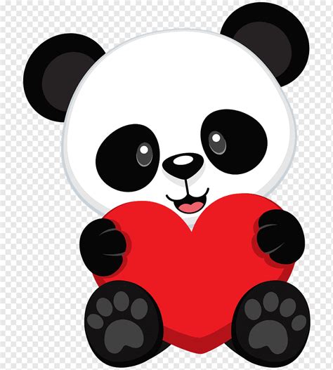 Giant panda Animaatio Drawing, others, heart, animal, snout png | PNGWing