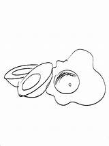 Fried Egg Coloring Page sketch template