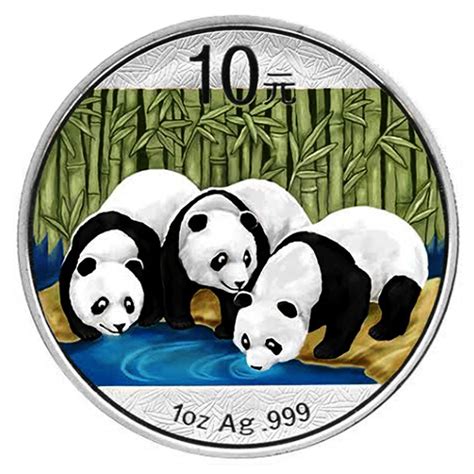 2013 1oz Chinese Silver Panda Colorized Coin v1 | European Mint