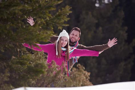 romantic young couple on winter vacation 11583131 Stock Photo at Vecteezy