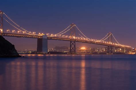 Bay Lights and the San Francisco Bay Bridge