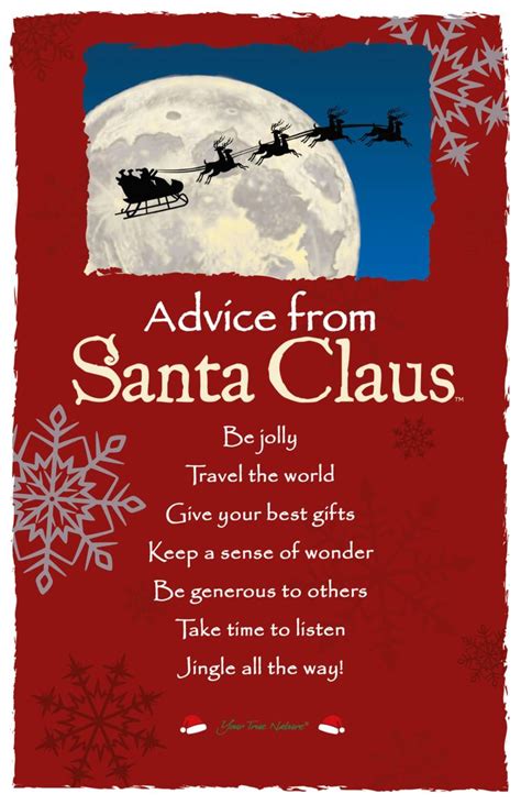 Advice from Santa Claus | Christmas quotes, Good advice, Advice quotes