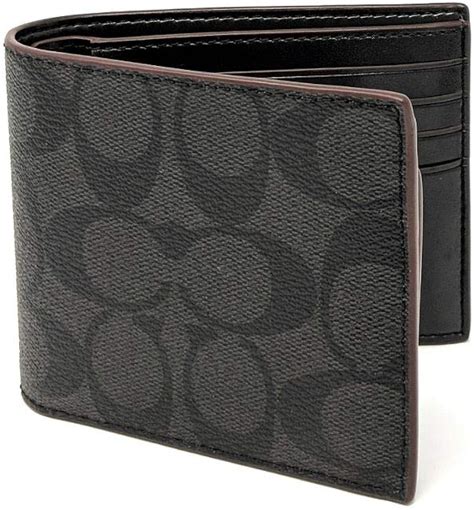 Amazon.co.jp: [Outlet] Coach Coach Men's Bi-Fold Wallet "Compact ID ...