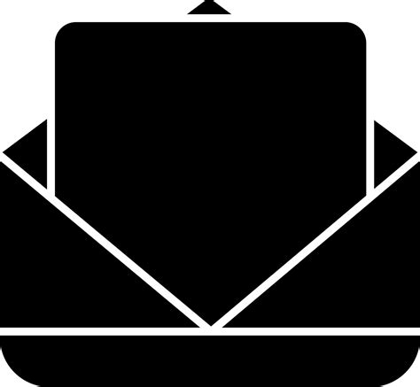 Envelope With Letter Icon In Black and White Color. 24251685 Vector Art at Vecteezy