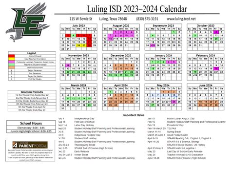 District Calendar 2023-2024 | Luling Independent School District