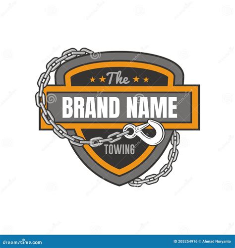 Towing Service stock vector. Illustration of font, banner - 205254916