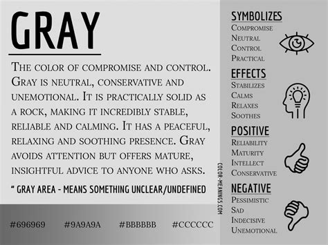 Gray Color Meaning: The Color Gray Symbolizes Compromise and Control | Color Meanings