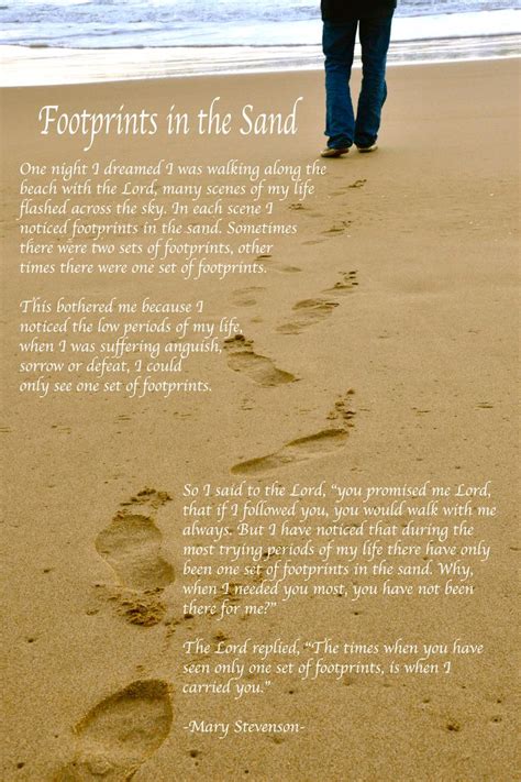 Printable Footprints In The Sand Poem Text Web Check Out Our Footprints In The Sand Printable ...