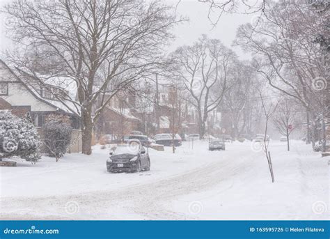 Winter Snow Storm in Toronto in February Editorial Photo - Image of ...