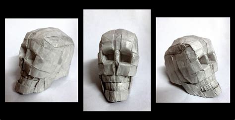 Origami skull 3d | Designed and folded by me from 25 cm squa… | Flickr