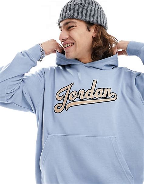 Jordan logo hoodie in blue | ASOS