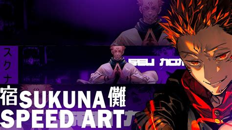 SUKUNA BANNER | SPEED ART - YouTube