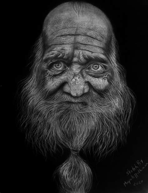 Hyper realistic old man's portrait | Old man portrait, Male portrait ...