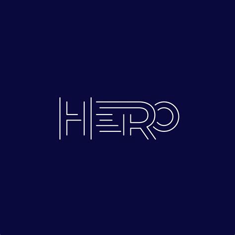 Hero logo design, line vector 2265696 Vector Art at Vecteezy