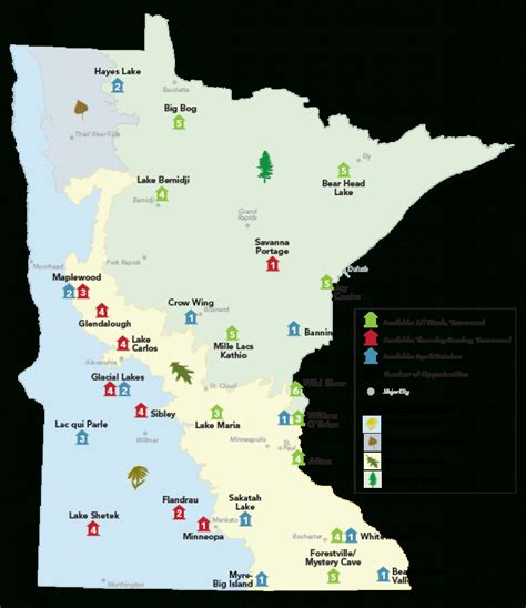 Minnesota State Park Camper Cabins Map - Printable Map