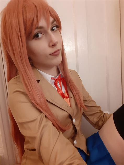 In celebration of DDLC Plus releasing soon, here's my Monika cosplay ...