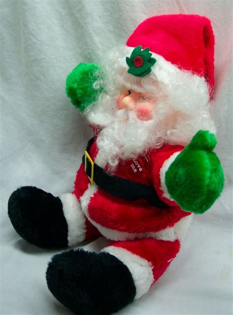 VINTAGE ANTIQUE MUSICAL SANTA CLAUS Christmas 18" Plush STUFFED ANIMAL ...