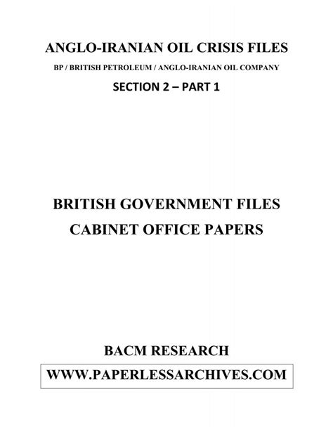 British Government Files Part 1 - Paperless Archives