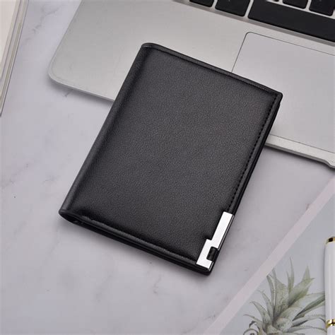 New Slim Ultra-thin Casual Leather Short Bifold Wallets for Men