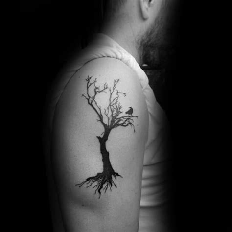 50 Simple Tree Tattoo Designs For Men - Forest Ink Ideas