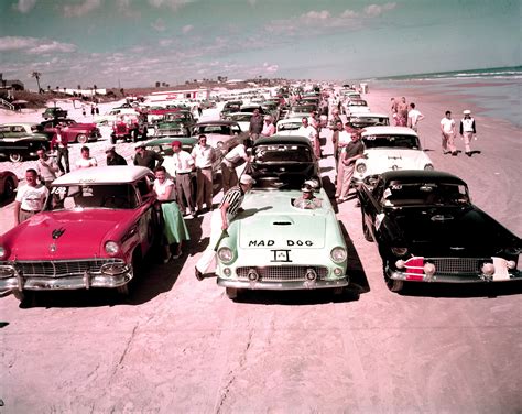 NASCAR race at Daytona Beach, Florida in 1956 : r/OldSchoolCool