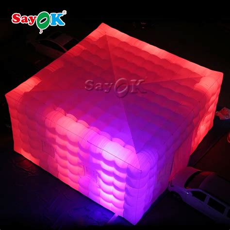 Large Cube Wedding Party Led Light Inflatable Tent Camping Price For ...