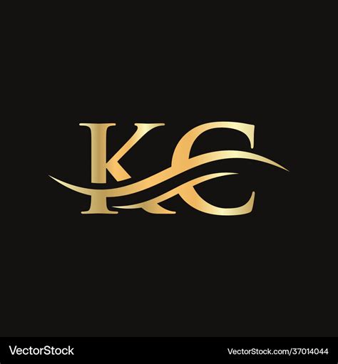 Kc logo design premium letter logo design Vector Image