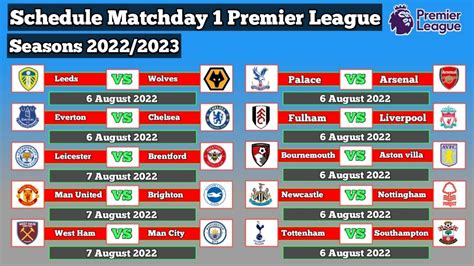 Premier League Printable Schedule - prntbl.concejomunicipaldechinu.gov.co