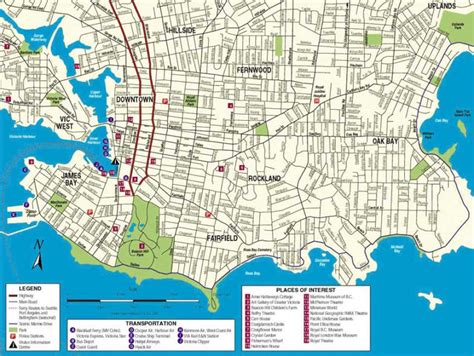 Downtown Victoria Map Victoria Bc Mappery | Printable Map of The United ...