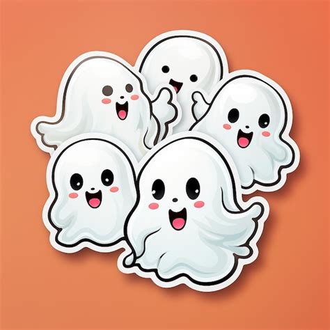 Premium Vector | Cute ghost sticker