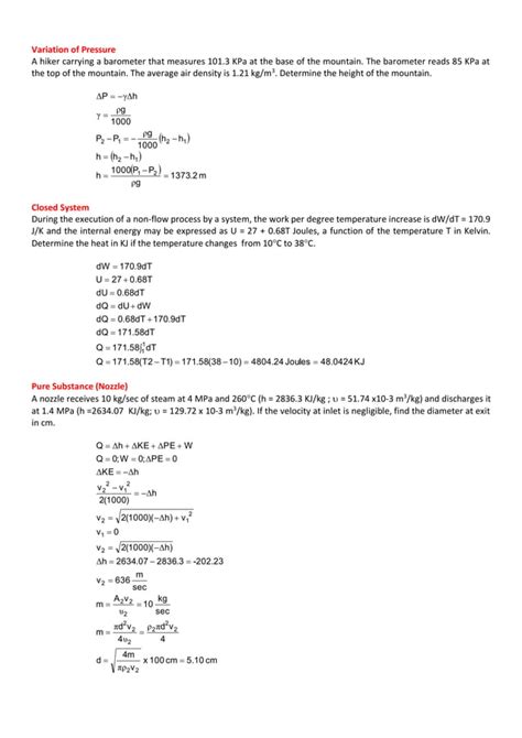 Thermodynamics problems