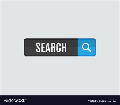 Search web button flat design template Royalty Free Vector