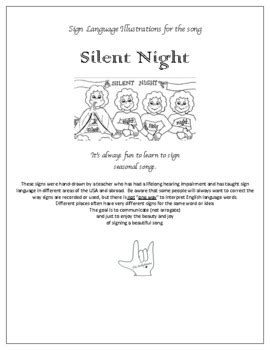 Sign Language "Silent Night" Song by The DollyMama's Classroom | TPT