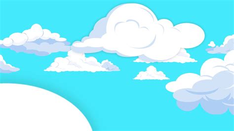 Cartoon cloud animation. 3 version Free footage background - YouTube