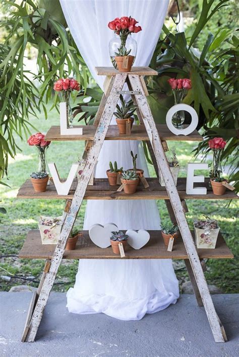 Top 20 Vintage Wooden Ladder Wedding Decor Ideas | R&R | Fun wedding decor, Ladder wedding ...