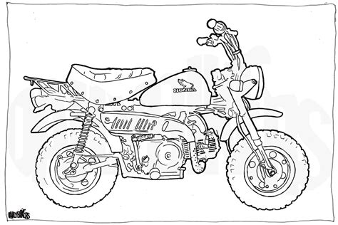 Honda Motorcycle Drawing at GetDrawings | Free download