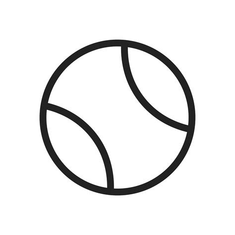 tennis ball outline style icon 13296749 Vector Art at Vecteezy