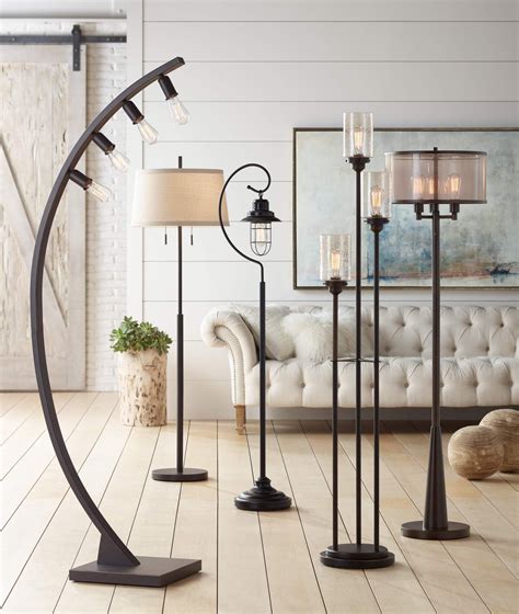 Possini Euro Nayla 62 1/2" High Bronze Steel Modern Floor Lamp - #32X78 | Lamps Plus | Unique ...