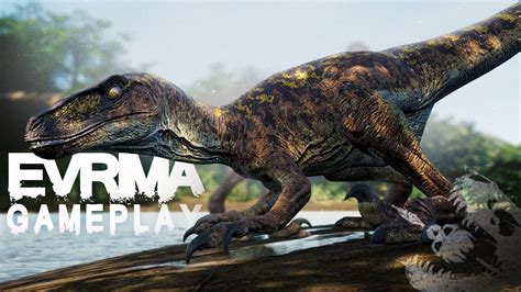 an image of a dinosaur with the words evrma game play in front of it