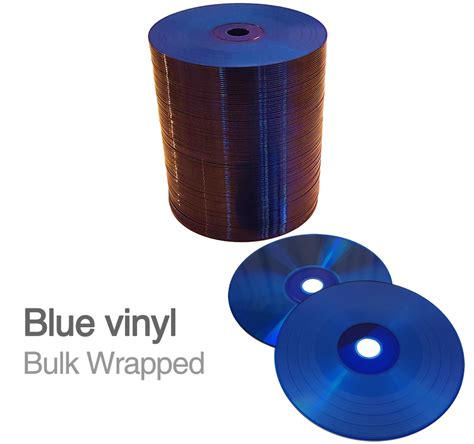 Blank 12cm blue vinyl CD-R (700MB), bulk wrapped - Retro Style Media