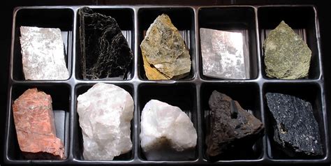 10 Large Igneous Rocks Samples in tray with compartmented insert