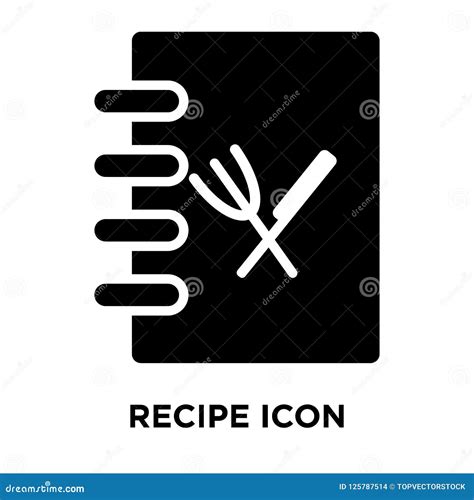 Recipe Icon Vector Isolated on White Background, Logo Concept of Stock Vector - Illustration of ...