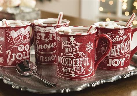 Cups and Mugs / Good Tidings Holiday Mugs Set -- Orvis | Christmas dishes, Holiday cups ...