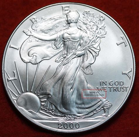 Uncirculated 2000 American Eagle Silver Dollar