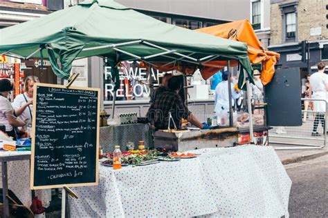 Street Food Stall at Portobello Market, London Editorial Photography - Image of english, kingdom ...