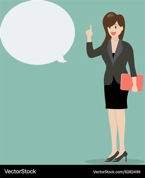 Business woman talking Royalty Free Vector Image