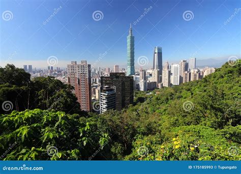 Taipei city skyline stock image. Image of jungle, asia - 175185993