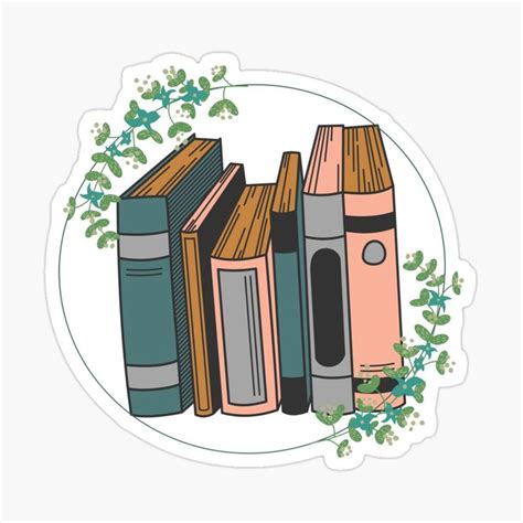 "Plants Around Books" Sticker Design