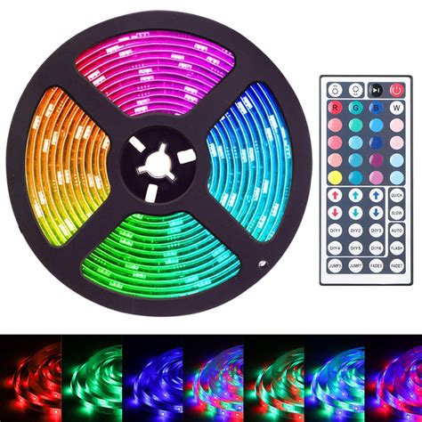 16.4ft LED Flexible Strip Lights, Wifi Wireless App Controlled, SMD 3528 LEDs, Waterproof 12V DC ...