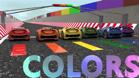 Little Car Designer Colors Rainbow Racing - YouTube